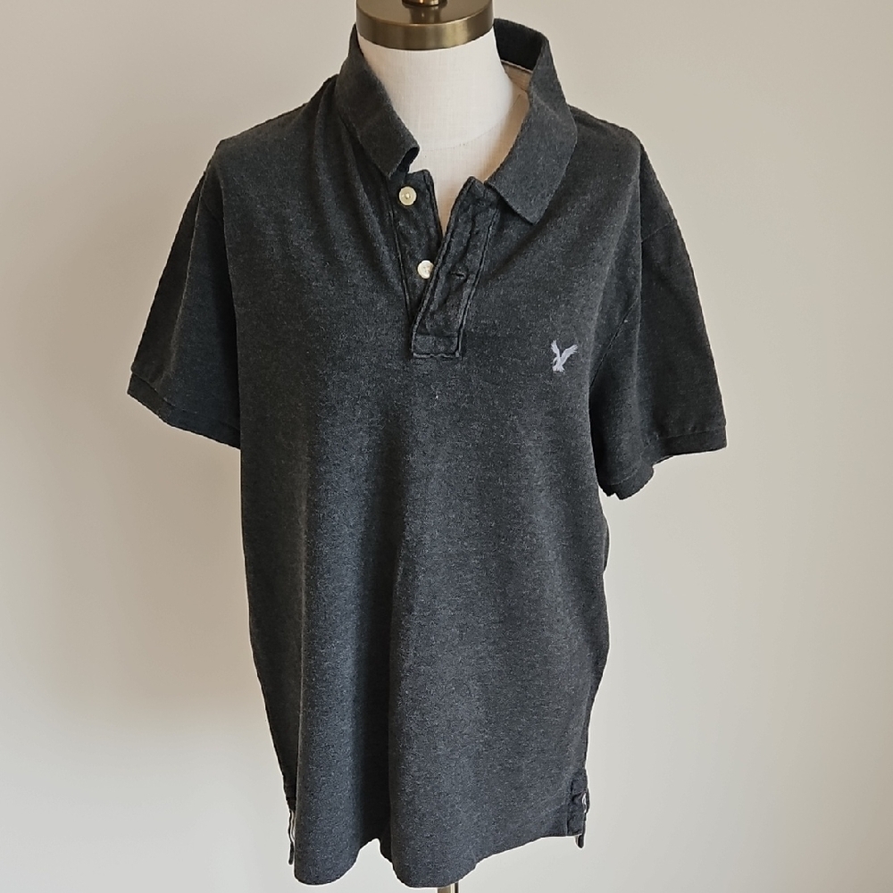 AE Men's dark Grey  Polo Shirt